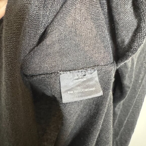 Eileen Fisher Black Italian Yarn Long Sheer Top Womens Plus 2X Linen Nylon Scoop - Picture 8 of 9